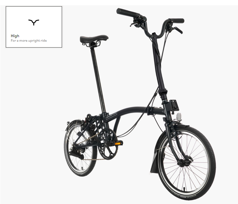 Brompton C Line Urban Folding Bike 2023 in Black-7